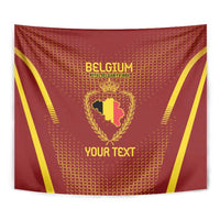 Custom Belgium Football Tapestry Royal Belgian 1895 with Map Style - Wonder Print Shop
