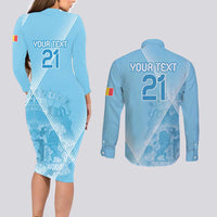 Custom Belgium 1895 Football Couples Matching Long Sleeve Bodycon Dress and Long Sleeve Button Shirt De Rode Duivels Come Together LT9 - Wonder Print Shop