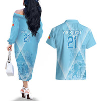 Custom Belgium 1895 Football Couples Matching Off The Shoulder Long Sleeve Dress and Hawaiian Shirt De Rode Duivels Come Together LT9 - Wonder Print Shop