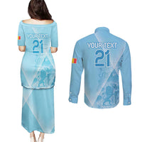 Custom Belgium 1895 Football Couples Matching Puletasi and Long Sleeve Button Shirt De Rode Duivels Come Together LT9 - Wonder Print Shop