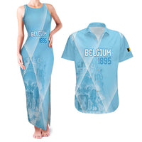 Custom Belgium 1895 Football Couples Matching Tank Maxi Dress and Hawaiian Shirt De Rode Duivels Come Together LT9 - Wonder Print Shop