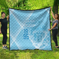 Custom Belgium 1895 Football Quilt De Rode Duivels Come Together - Wonder Print Shop