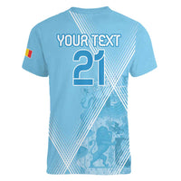 Custom Belgium 1895 Football Women V-Neck T-Shirt De Rode Duivels Come Together - Wonder Print Shop