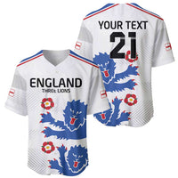 Custom England Football Baseball Jersey Simple Triple Lions LT9 - Wonder Print Shop