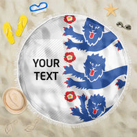 Custom England Football Beach Blanket Simple Triple Lions LT9 - Wonder Print Shop
