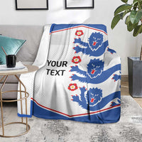 Custom England Football Blanket Simple Triple Lions