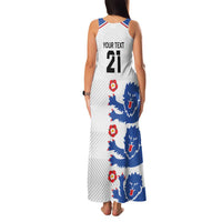 Custom England Football Family Matching Tank Maxi Dress and Hawaiian Shirt Simple Triple Lions - Wonder Print Shop