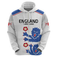 Custom England Football Hoodie Simple Triple Lions - Wonder Print Shop
