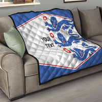 Custom England Football Quilt Simple Triple Lions - Wonder Print Shop