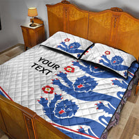 Custom England Football Quilt Bed Set Simple Triple Lions - Wonder Print Shop