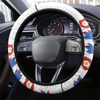 England Football Steering Wheel Cover Simple Triple Lions - Wonder Print Shop