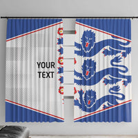 Custom England Football Window Curtain Simple Triple Lions - Wonder Print Shop