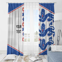 Custom England Football Window Curtain Simple Triple Lions - Wonder Print Shop