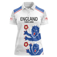 Custom England Football Women Polo Shirt Simple Triple Lions - Wonder Print Shop