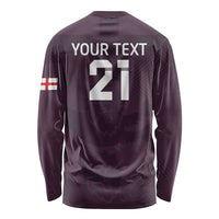 Custom England Football Long Sleeve Shirt Come On Champions - Wonder Print Shop