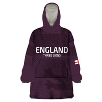Custom England Football Wearable Blanket Hoodie Come On Champions - Wonder Print Shop