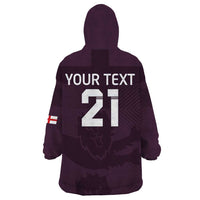 Custom England Football Wearable Blanket Hoodie Come On Champions - Wonder Print Shop