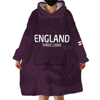 Custom England Football Wearable Blanket Hoodie Come On Champions - Wonder Print Shop