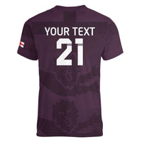 Custom England Football Women V-Neck T-Shirt Come On Champions - Wonder Print Shop