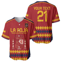Custom Spain Football Baseball Jersey Come on La Roja LT9 - Wonder Print Shop