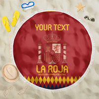 Custom Spain Football Beach Blanket Come on La Roja LT9 - Wonder Print Shop