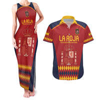 Custom Spain Football Couples Matching Tank Maxi Dress and Hawaiian Shirt Come on La Roja LT9 - Wonder Print Shop
