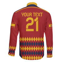 Custom Spain Football Family Matching Off The Shoulder Long Sleeve Dress and Hawaiian Shirt Come on La Roja - Wonder Print Shop
