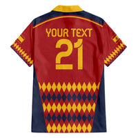 Custom Spain Football Family Matching Off Shoulder Short Dress and Hawaiian Shirt Come on La Roja LT9 - Wonder Print Shop