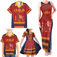 Custom Spain Football Family Matching Tank Maxi Dress and Hawaiian Shirt Come on La Roja - Wonder Print Shop