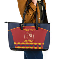 Custom Spain Football Leather Tote Bag Come on La Roja - Wonder Print Shop