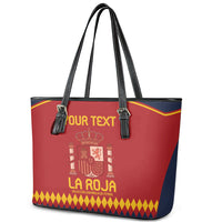 Custom Spain Football Leather Tote Bag Come on La Roja - Wonder Print Shop