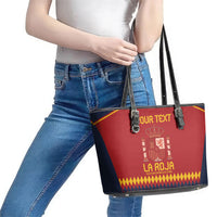 Custom Spain Football Leather Tote Bag Come on La Roja - Wonder Print Shop