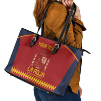 Custom Spain Football Leather Tote Bag Come on La Roja - Wonder Print Shop