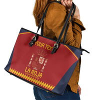 Custom Spain Football Leather Tote Bag Come on La Roja - Wonder Print Shop