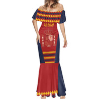 Custom Spain Football Mermaid Dress Come on La Roja - Wonder Print Shop
