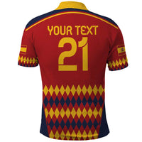 Custom Spain Football Polo Shirt Come on La Roja - Wonder Print Shop