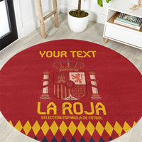 Custom Spain Football Round Carpet Come on La Roja