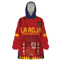 Custom Spain Football Wearable Blanket Hoodie Come on La Roja - Wonder Print Shop