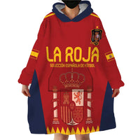 Custom Spain Football Wearable Blanket Hoodie Come on La Roja - Wonder Print Shop