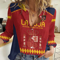 Custom Spain Football Women Casual Shirt Come on La Roja - Wonder Print Shop