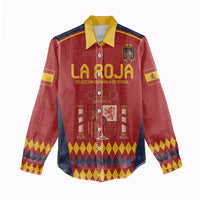 Custom Spain Football Women Casual Shirt Come on La Roja LT9