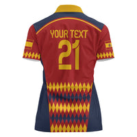 Custom Spain Football Women Polo Shirt Come on La Roja - Wonder Print Shop