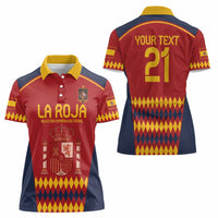 Custom Spain Football Women Polo Shirt Come on La Roja - Wonder Print Shop