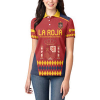 Custom Spain Football Women Polo Shirt Come on La Roja - Wonder Print Shop