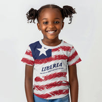 Personalized Liberia Lone Star Flag Kid T shirt