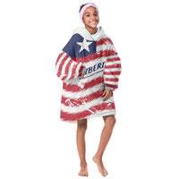 Personalized Liberia Lone Star Flag Kid Wearable Blanket Hoodie