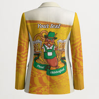 Oktoberfest Bratwurst Hotdog Personalized Blazer Bavarian Pattern Foam Beer Style