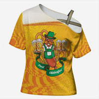 Oktoberfest Bratwurst Hotdog Personalized Cross Shoulder Shirt Bavarian Pattern Foam Beer Style