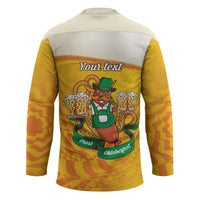 Oktoberfest Bratwurst Hotdog Personalized Hockey Jersey Bavarian Pattern Foam Beer Style