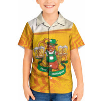Oktoberfest Bratwurst Hotdog Personalized Kid Hawaiian Shirt Bavarian Pattern Foam Beer Style